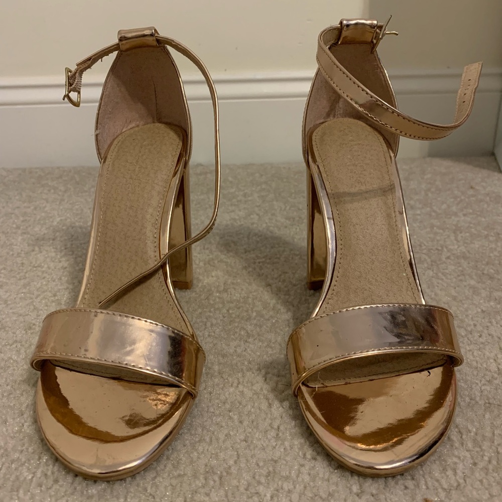 Rose gold heels